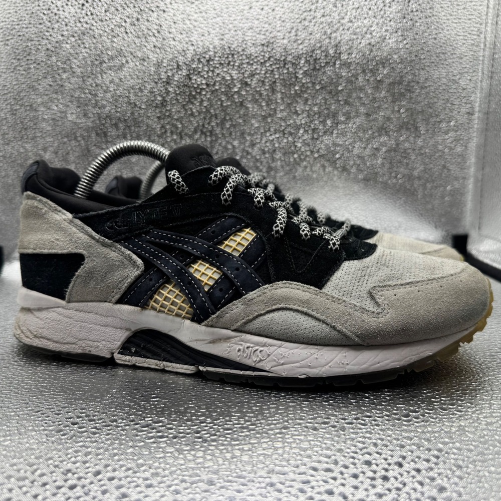 Size 8.5 Asics Gel-Lyte V Sneakers Mens Black Grey Good HK734 Suede Athletic